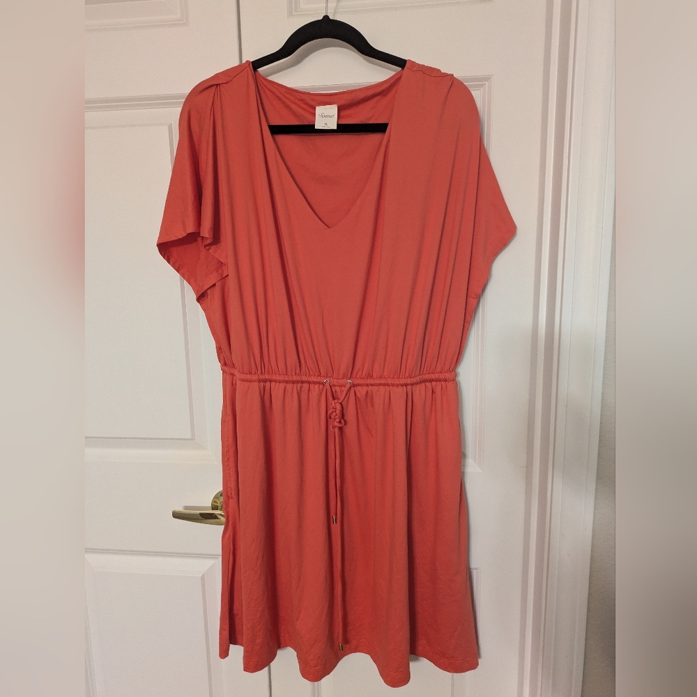 Soma Coral V-Neck Dress